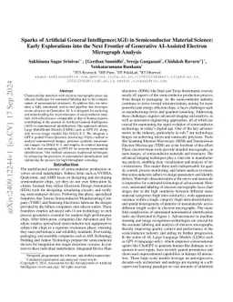 Sparks of Artificial General Intelligence(AGI) in Semiconductor Material
  Science: Early Explorations into the Next Frontier of Generative AI-Assisted
  Electron Micrograph Analysis