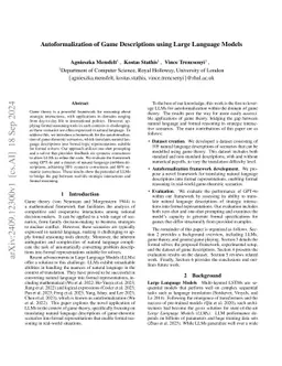 Autoformalization of Game Descriptions using Large Language Models