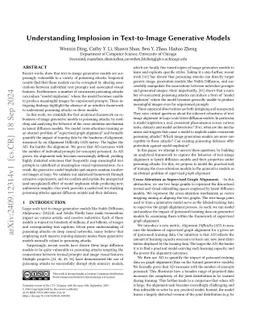 Understanding Implosion in Text-to-Image Generative Models