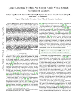 Large Language Models are Strong Audio-Visual Speech Recognition Learners