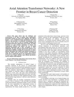 Axial Attention Transformer Networks: A New Frontier in Breast Cancer
  Detection