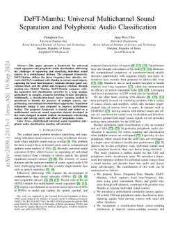 DeFT-Mamba: Universal Multichannel Sound Separation and Polyphonic Audio
  Classification