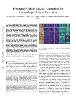 Frequency-Guided Spatial Adaptation for Camouflaged Object Detection