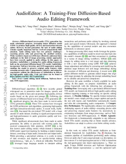 AudioEditor: A Training-Free Diffusion-Based Audio Editing Framework