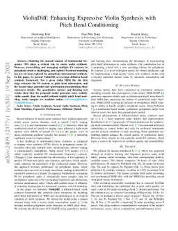 ViolinDiff: Enhancing Expressive Violin Synthesis with Pitch Bend Conditioning
