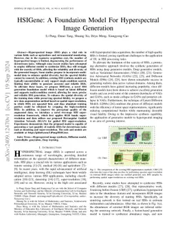 HSIGene: A Foundation Model For Hyperspectral Image Generation