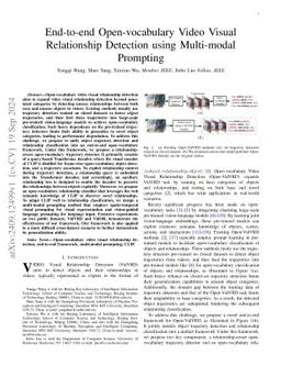 End-to-end Open-vocabulary Video Visual Relationship Detection using Multi-modal Prompting
