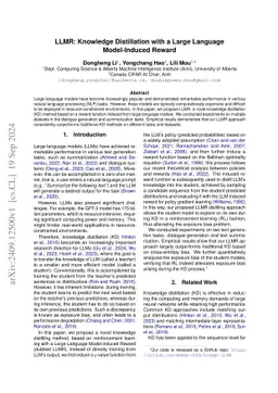 LLMR: Knowledge Distillation with a Large Language Model-Induced Reward
