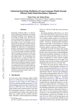 Enhancing Knowledge Distillation of Large Language Models through
  Efficient Multi-Modal Distribution Alignment