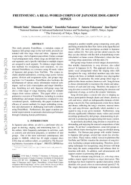 FruitsMusic: A Real-World Corpus of Japanese Idol-Group Songs