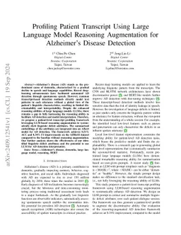 Profiling Patient Transcript Using Large Language Model Reasoning
  Augmentation for Alzheimer's Disease Detection