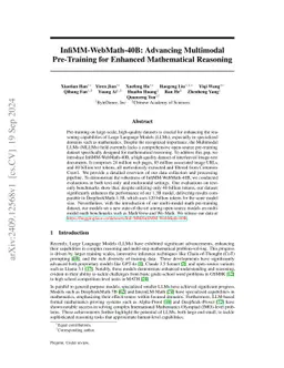 InfiMM-WebMath-40B: Advancing Multimodal Pre-Training for Enhanced
  Mathematical Reasoning