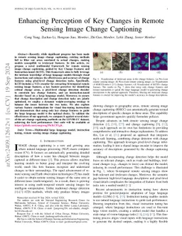 Enhancing Perception of Key Changes in Remote Sensing Image Change
  Captioning