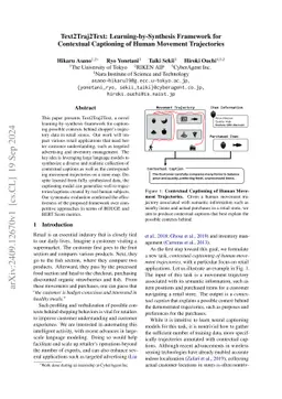 Text2Traj2Text: Learning-by-Synthesis Framework for Contextual
  Captioning of Human Movement Trajectories