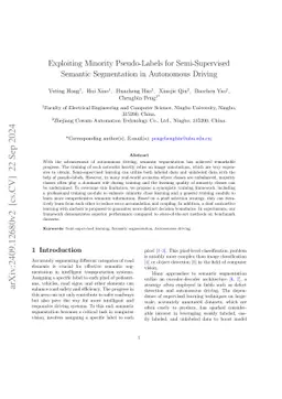 Exploiting Minority Pseudo-Labels for Semi-Supervised Fine-grained Road Scene Understanding