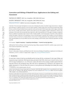 Generation and Editing of Mandrill Faces: Application to Sex Editing and
  Assessment