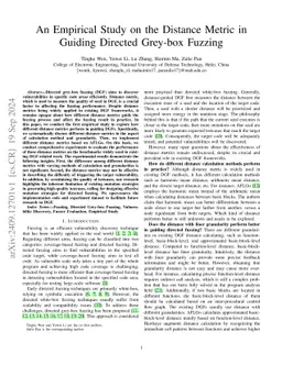 An Empirical Study on the Distance Metric in Guiding Directed Grey-box
  Fuzzing