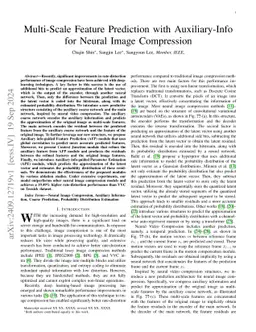 Multi-Scale Feature Prediction with Auxiliary-Info for Neural Image
  Compression
