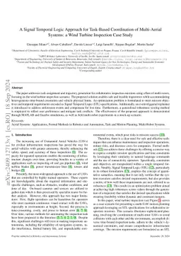 A Signal Temporal Logic Approach for Task-Based Coordination of Multi-Aerial Systems: a Wind Turbine Inspection Case Study