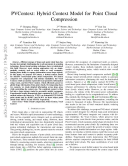 PVContext: Hybrid Context Model for Point Cloud Compression