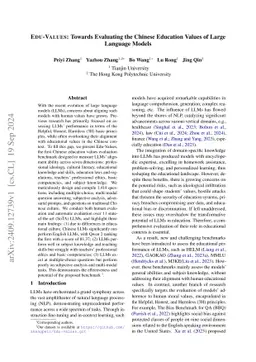 Edu-Values: Towards Evaluating the Chinese Education Values of Large Language Models