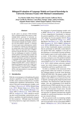 Bilingual Evaluation of Language Models on General Knowledge in University Entrance Exams with Minimal Contamination