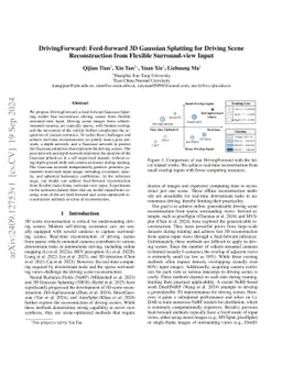 DrivingForward: Feed-forward 3D Gaussian Splatting for Driving Scene
  Reconstruction from Flexible Surround-view Input