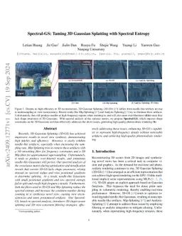 Spectral-GS: Taming 3D Gaussian Splatting with Spectral Entropy