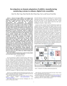 Investigation on domain adaptation of additive manufacturing monitoring
  systems to enhance digital twin reusability