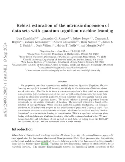 Robust estimation of the intrinsic dimension of data sets with quantum
  cognition machine learning