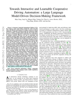 Towards Interactive and Learnable Cooperative Driving Automation: a Large Language Model-Driven Decision-Making Framework