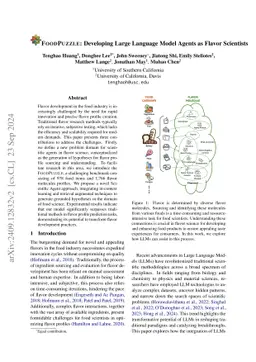 FoodPuzzle: Developing Large Language Model Agents as Flavor Scientists