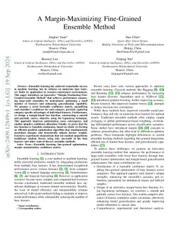 A Margin-Maximizing Fine-Grained Ensemble Method