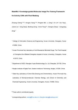 MaskMol: Knowledge-guided Molecular Image Pre-Training Framework for
  Activity Cliffs