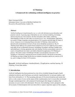 AI Thinking: A framework for rethinking artificial intelligence in
  practice