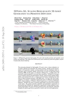 3DTopia-XL: Scaling High-quality 3D Asset Generation via Primitive Diffusion