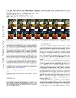 LVCD: Reference-based Lineart Video Colorization with Diffusion Models