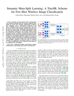 Semantic Meta-Split Learning: A TinyML Scheme for Few-Shot Wireless
  Image Classification