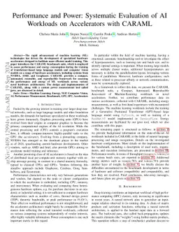 Performance and Power: Systematic Evaluation of AI Workloads on
  Accelerators with CARAML