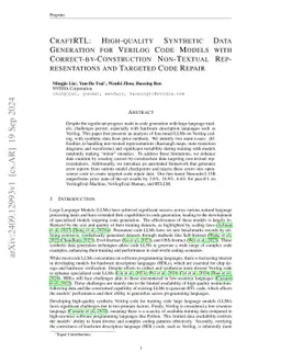 CraftRTL: High-quality Synthetic Data Generation for Verilog Code Models with Correct-by-Construction Non-Textual Representations and Targeted Code Repair