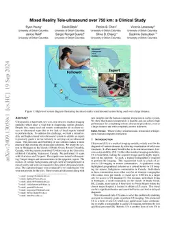 Mixed Reality Tele-Ultrasound over 750 km: A Feasibility Study