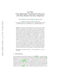UL-VIO: Ultra-lightweight Visual-Inertial Odometry with Noise Robust
  Test-time Adaptation
