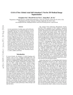 GASA-UNet: Global Axial Self-Attention U-Net for 3D Medical Image
  Segmentation