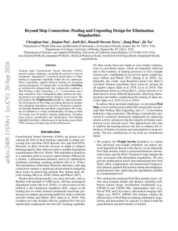 Beyond Skip Connection: Pooling and Unpooling Design for Elimination
  Singularities
