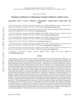 Morphology and Behavior Co-Optimization of Modular Satellites for
  Attitude Control
