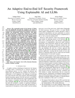 An Adaptive End-to-End IoT Security Framework Using Explainable AI and
  LLMs