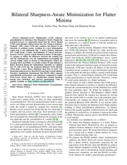 Bilateral Sharpness-Aware Minimization for Flatter Minima