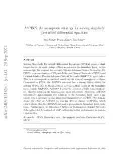 ASPINN: An asymptotic strategy for solving singularly perturbed
  differential equations