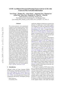 CFSP: An Efficient Structured Pruning Framework for LLMs with
  Coarse-to-Fine Activation Information
