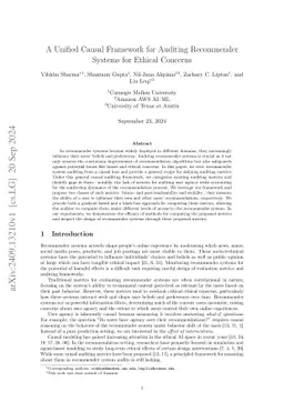 A Unified Causal Framework for Auditing Recommender Systems for Ethical
  Concerns